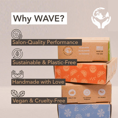 Wave Shampoo & Conditioner Bar Set – Handmade, Vegan, Non-GMO, Organic & Natural | Long-Lasting (80–120 Uses) | Travel-Ready, Zero Waste