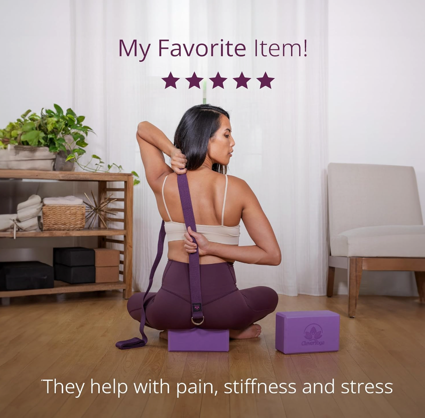 Clever Yoga Block & Strap Power Duo