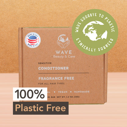 Wave Moisturizing Shampoo Bar – Handmade, Vegan, Non-GMO, Organic & Natural | For Shiny Hair | Long-Lasting (80–120 Uses) | 2.3 oz