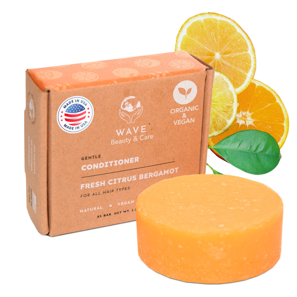 Wave Moisturizing Conditioner Bar – Handmade | Vegan, Non-GMO, Organic & Natural | For Shiny, Smooth Hair | 1.2 oz – Lasts 80 Uses